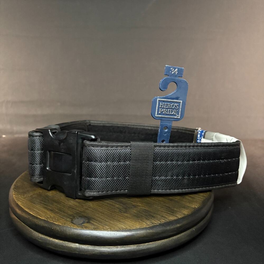 Hero's Pride Nylon Duty Belt Size Medium 28"-34" Black 2.25" Wide 1210